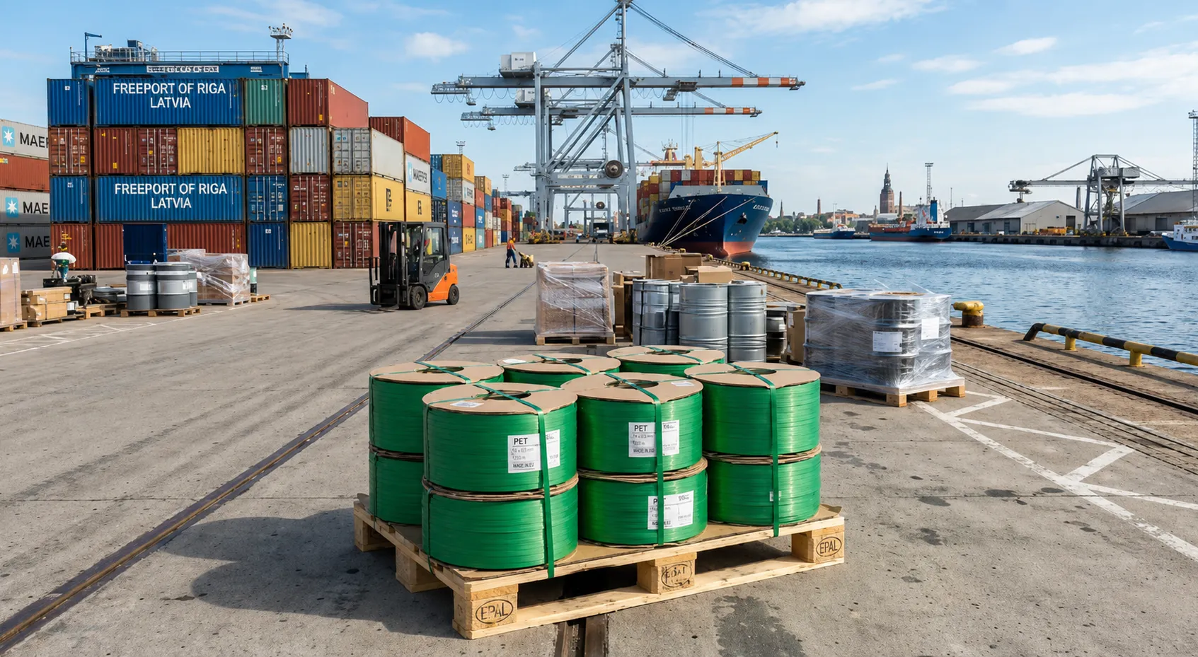 PET Strapping Band Exporter Latvia — Greenstrix Supply